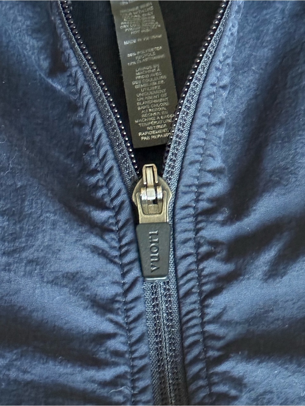 Like New Mens Vuori Sunday Element Jacket Navy Hooded Lightweight Zip Jacket - Picture 7 of 10